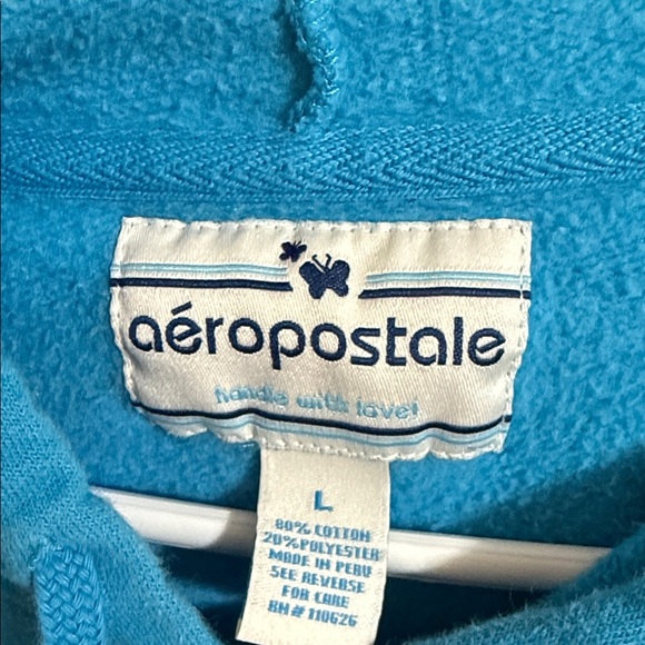 Aeropostale Turquoise Hoodie with Logo - Picture 2 of 4